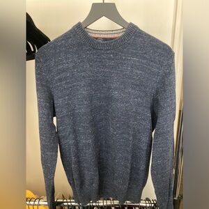 GAP Navy Blue Heather Cotton Blend Crewneck Sweater
